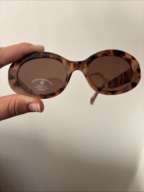 Aldo Tortoiseshell Oval Sunglasses with Brown Lenses
